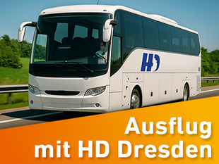 Reisebus mit Beschriftung HD Dresden
